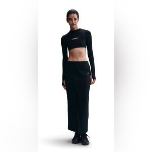 Nike Tech Fleece Slim Maxi Skirt Black Women’s Size M HJ0918-010 $125 NWT